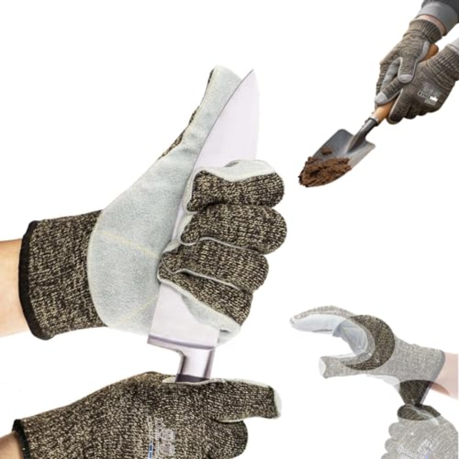 Leatherworking Leveling - قفازات عمل للحدائق: مقاومة للقطع من