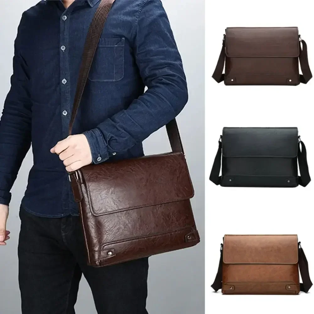 Leather Work Laptop Bag - بو الجلود حقيبة للرجال ، حقيبة