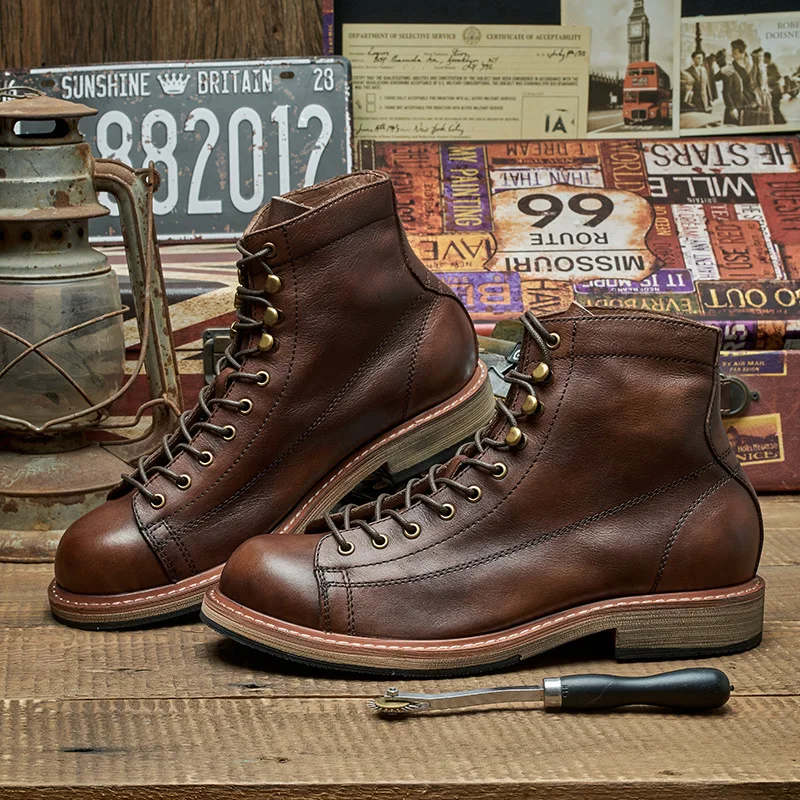 اليدوية البريطانية كبيرة الحجم - مراجعة Leather Work Boots وسعره
