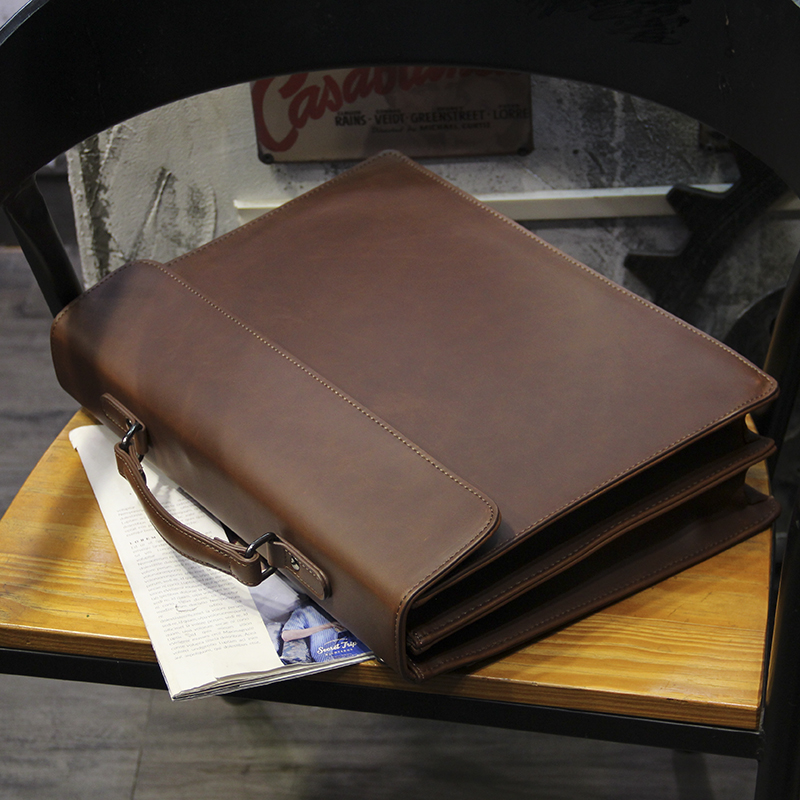 حقيبة يد كلاسيكية للرجال ، حقي - مراجعة Leather Work Laptop Bag وسعره