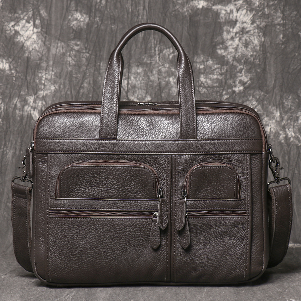 حقيبة رجالية من الجلد الطبيعي، - مراجعة Leather Work Laptop Bag وسعره