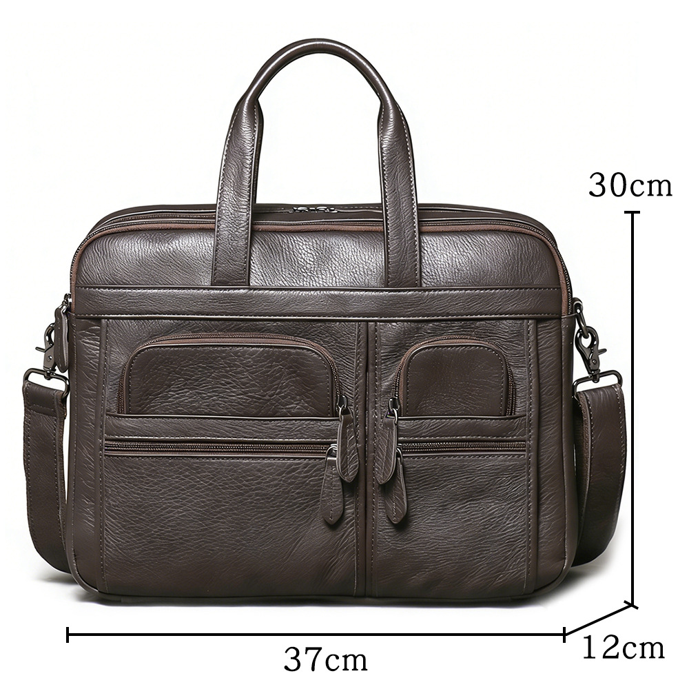 حقيبة رجالية من الجلد الطبيعي، - مراجعة Leather Work Laptop Bag وسعره