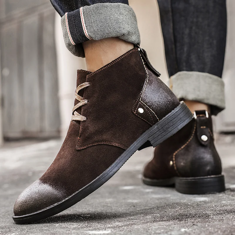 جديد البقرة المدبوغ حذاء من ال - مراجعة Leather Work Boots وسعره