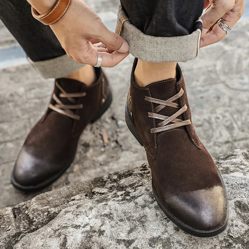 جديد البقرة المدبوغ حذاء من ال - مراجعة Leather Work Boots وسعره