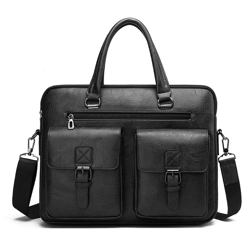 بو الجلود حقيبة الأعمال للرجال - مراجعة Leather Work Laptop Bag وسعره