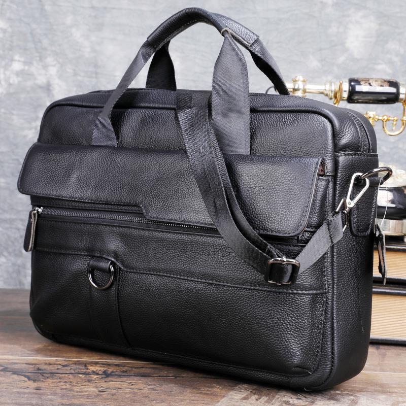 الرجال كبيرة جلد طبيعي حقيبة ي - مراجعة Leather Work Laptop Bag وسعره
