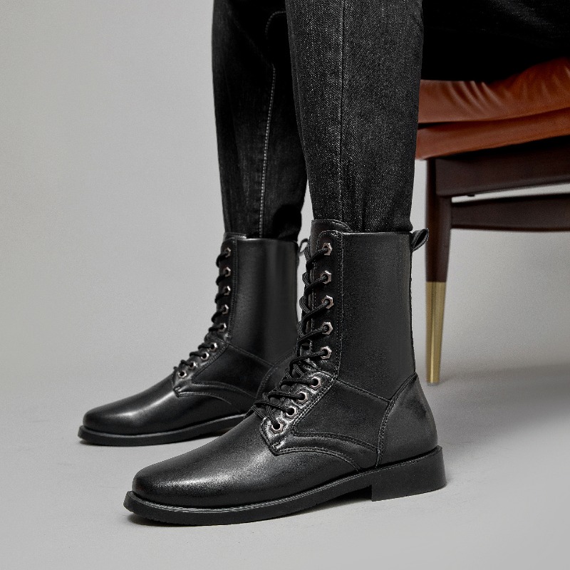 أحذية جلدية عالية الرقبة للأنش - مراجعة Leather Work Boots وسعره