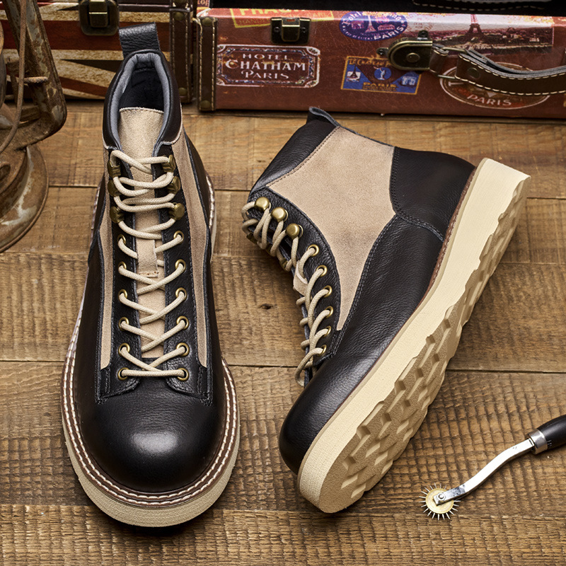 أحذية عمل رجالية قصيرة من الأم - مراجعة Leather Work Boots وسعره