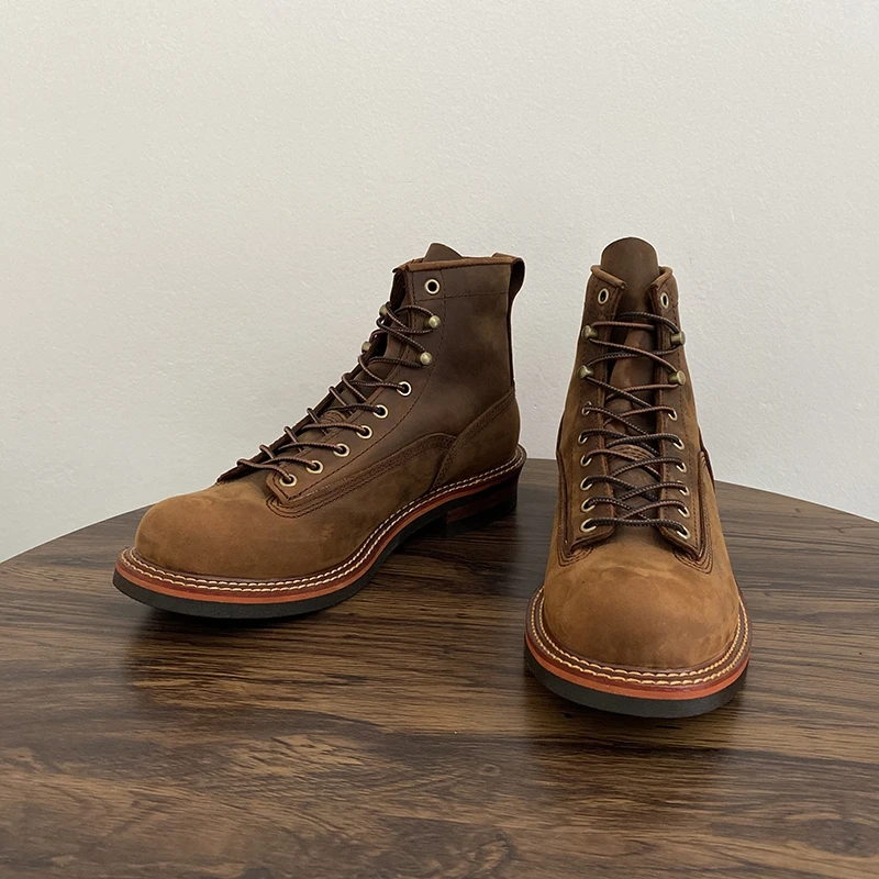 خمر الرجال البريطانيين حذاء من - مراجعة Leather Work Boots وسعره