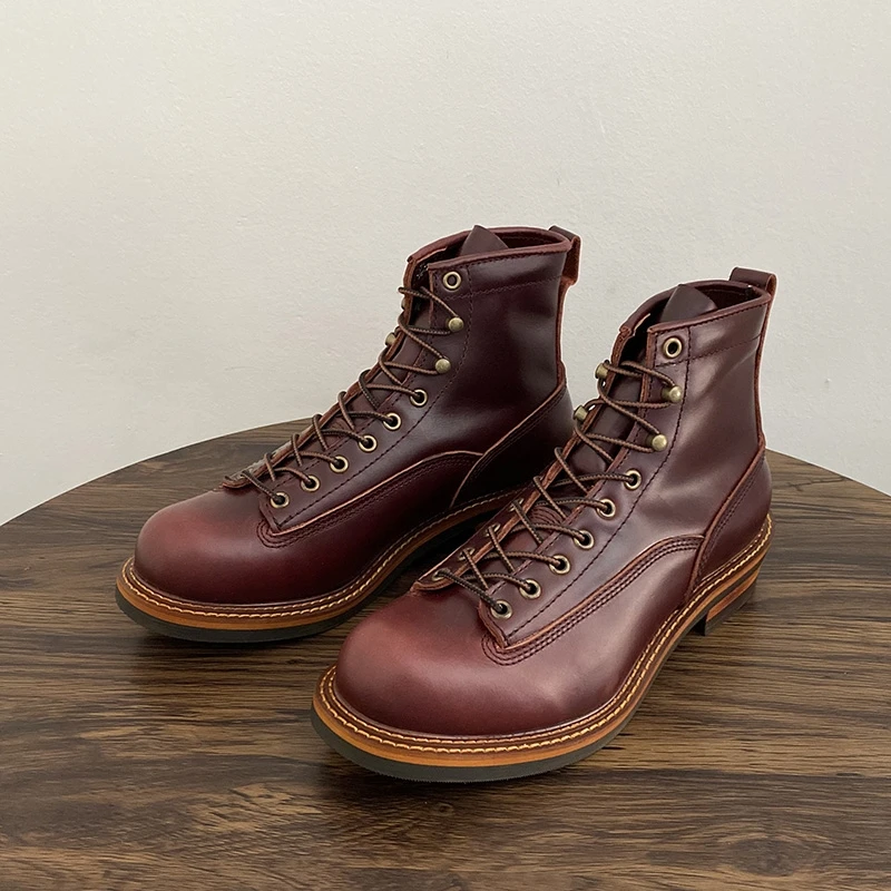 خمر الرجال البريطانيين حذاء من - مراجعة Leather Work Boots وسعره