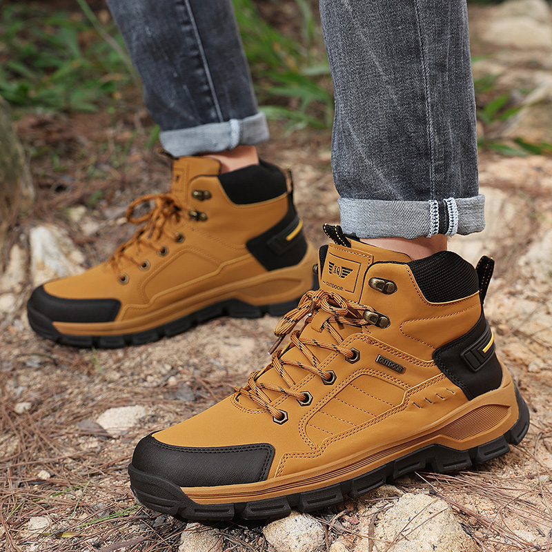 جديد الخريف الرجال الأحذية موض - مراجعة Leather Work Boots وسعره