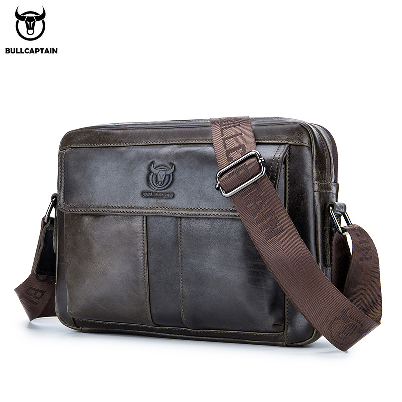 BULLCAPTAIN حقيبة كروس رجالية  - مراجعة Leather Work Laptop Bag وسعره