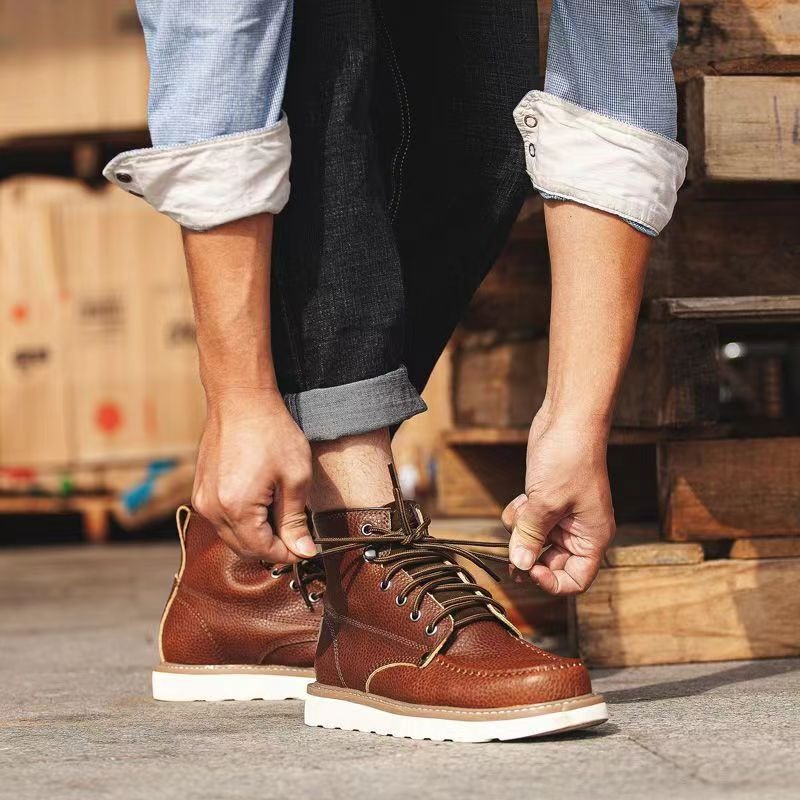 أحذية عمل رجالية 875 من جلد ال - مراجعة Leather Work Boots وسعره