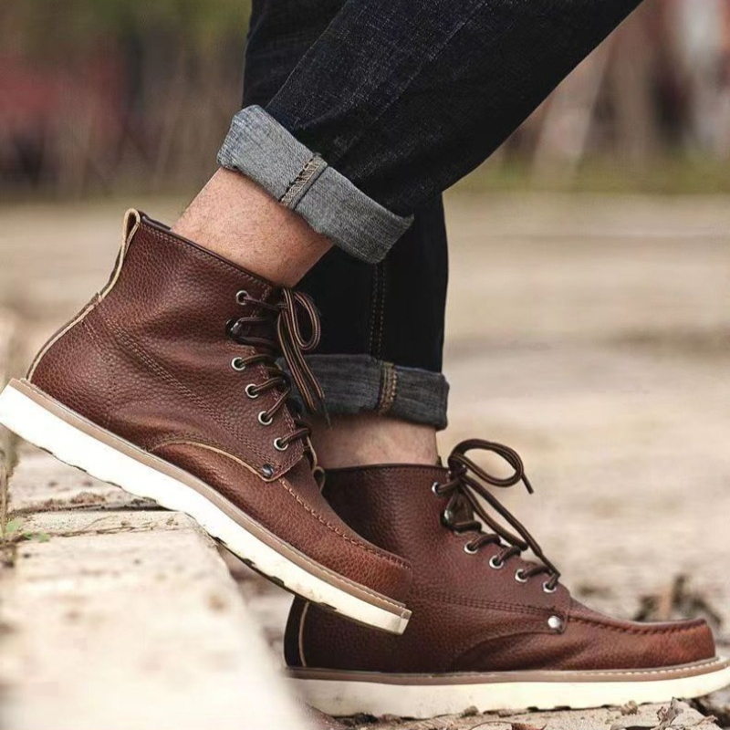 أحذية عمل رجالية 875 من جلد ال - مراجعة Leather Work Boots وسعره