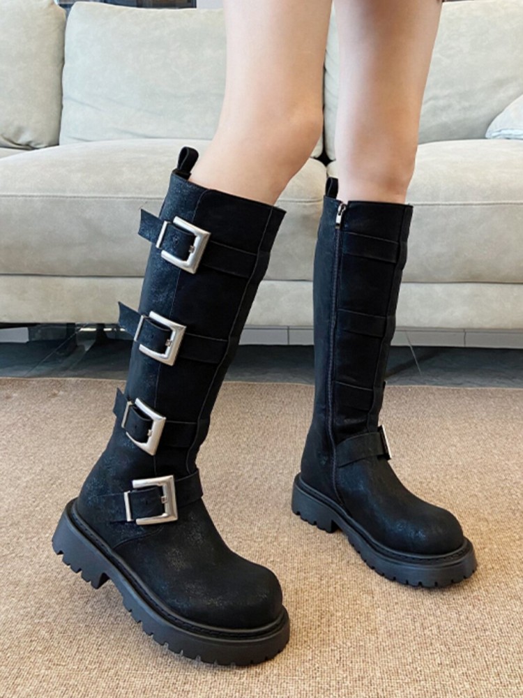أحذية نسائية عصرية متعددة الأح - مراجعة Leather Work Boots وسعره