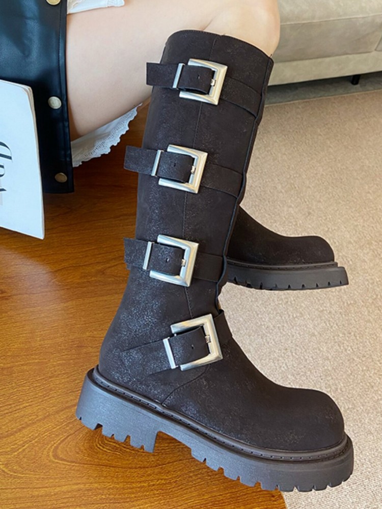 أحذية نسائية عصرية متعددة الأح - مراجعة Leather Work Boots وسعره