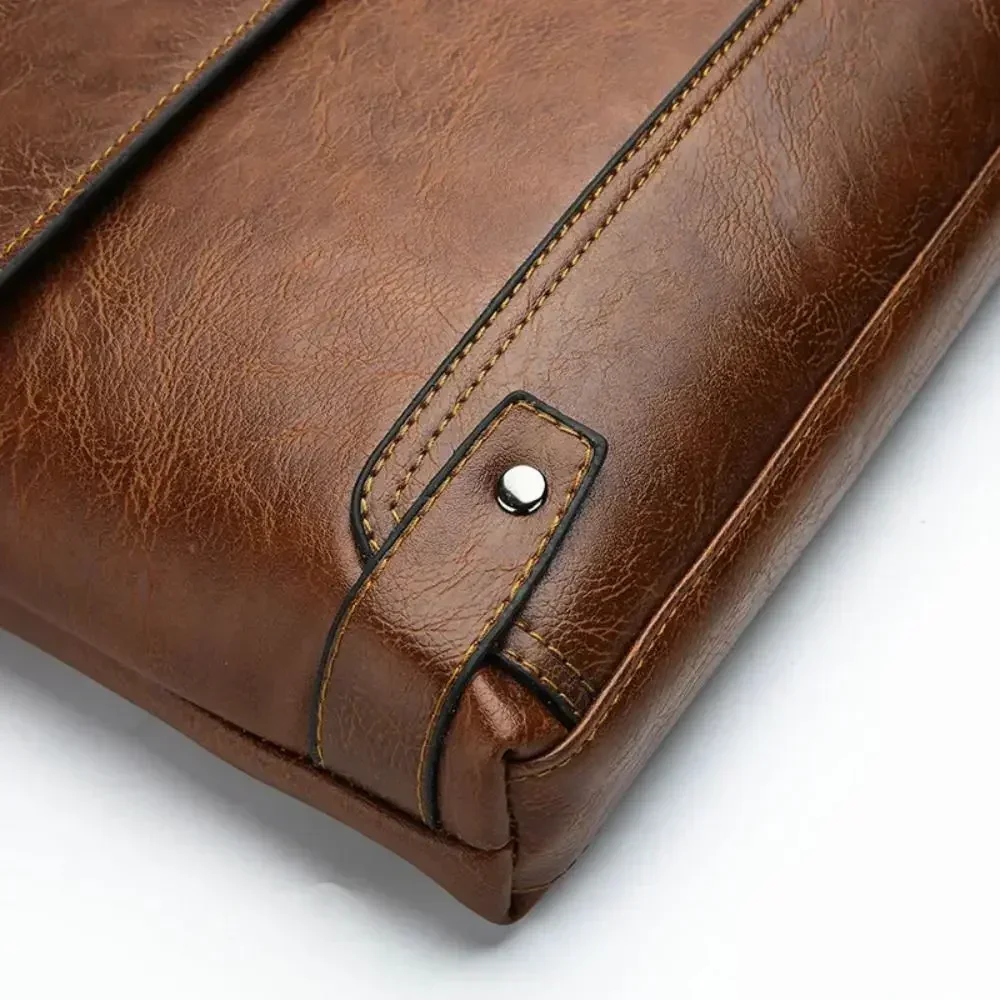 بو الجلود حقيبة للرجال ، حقيبة - مراجعة Leather Work Laptop Bag وسعره